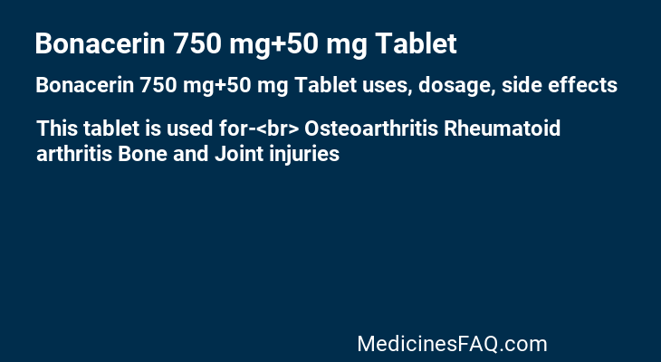 Bonacerin 750 mg+50 mg Tablet