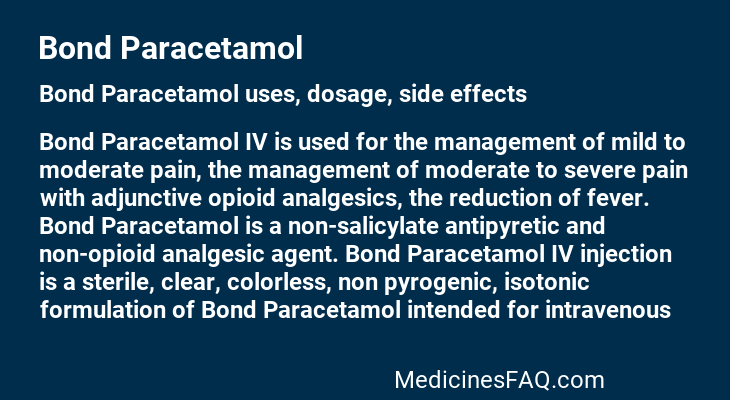 Bond Paracetamol