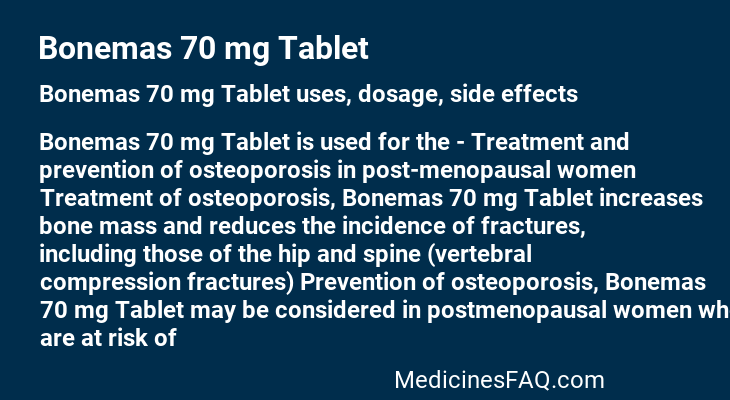 Bonemas 70 mg Tablet