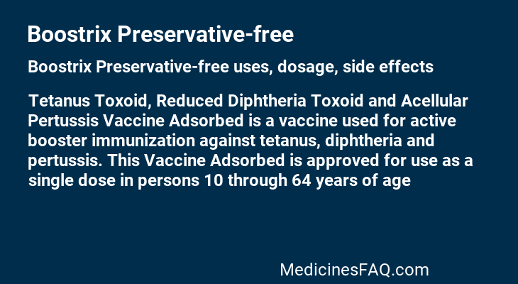 Boostrix Preservative-free