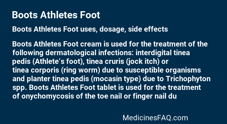 Boots Athletes Foot