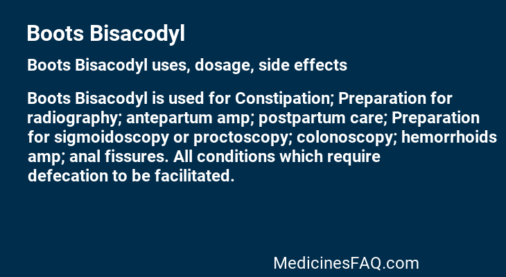 Boots Bisacodyl