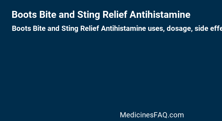 Boots Bite and Sting Relief Antihistamine