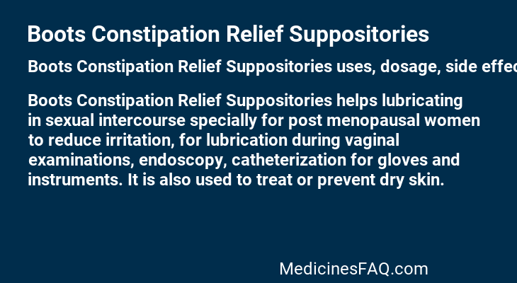 Boots Constipation Relief Suppositories