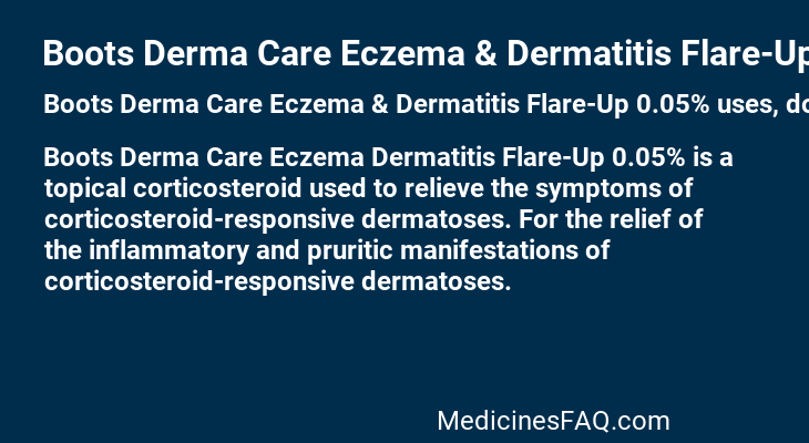 Boots Derma Care Eczema & Dermatitis Flare-Up 0.05%