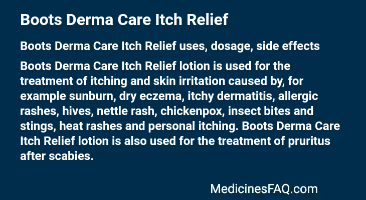 Boots Derma Care Itch Relief