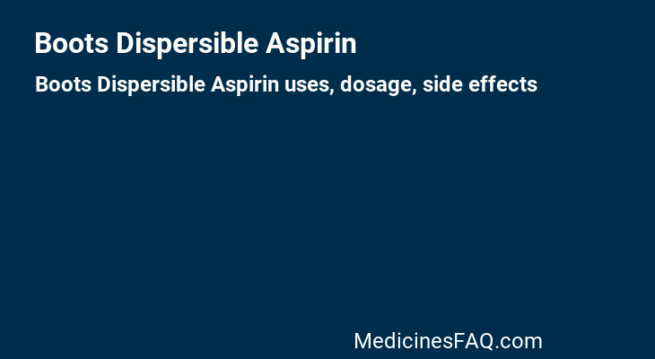 Boots Dispersible Aspirin