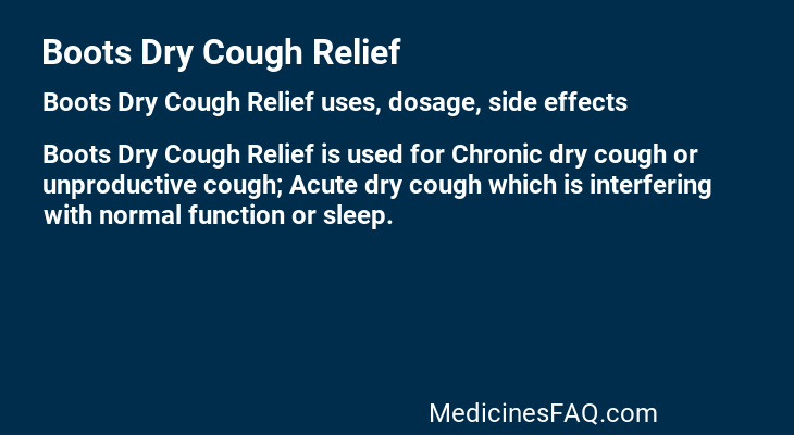 Boots Dry Cough Relief