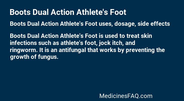 Boots Dual Action Athlete's Foot