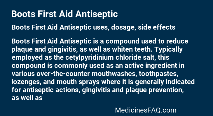 Boots First Aid Antiseptic