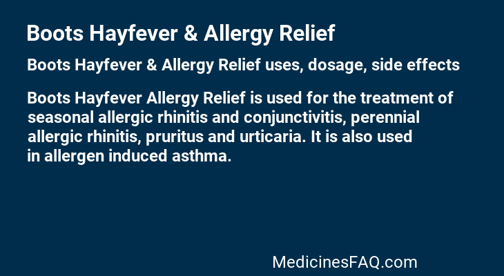 Boots Hayfever & Allergy Relief