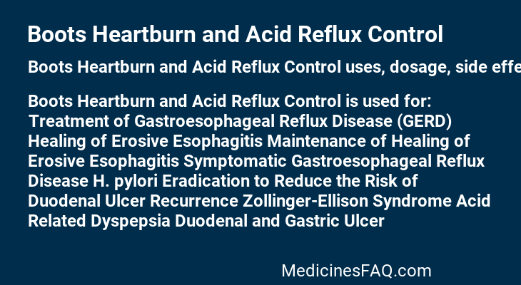 Boots Heartburn and Acid Reflux Control