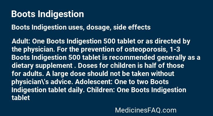 Boots Indigestion