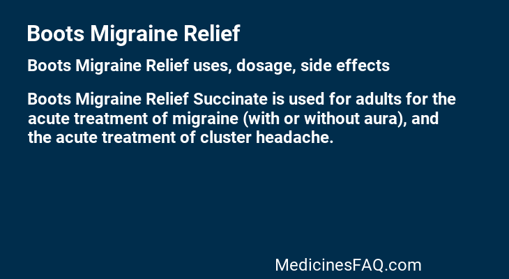 Boots Migraine Relief