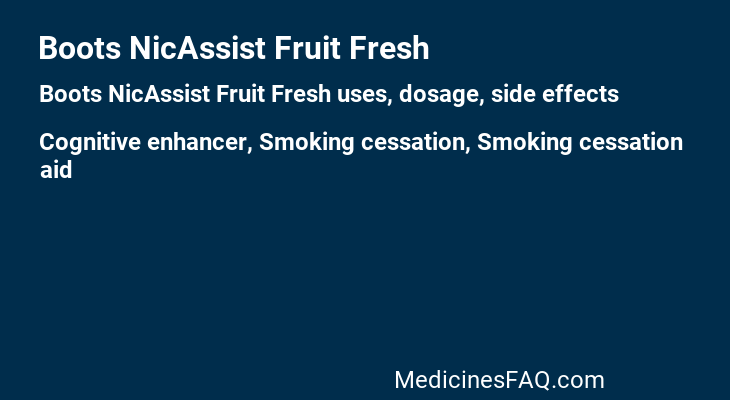 Boots NicAssist Fruit Fresh