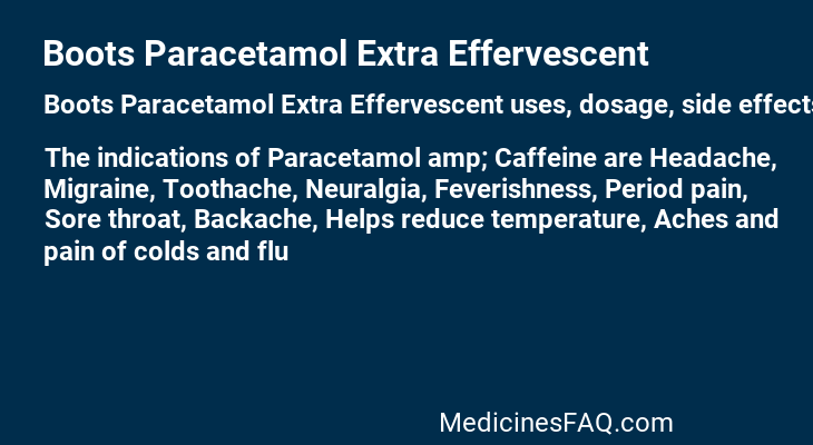 Boots Paracetamol Extra Effervescent