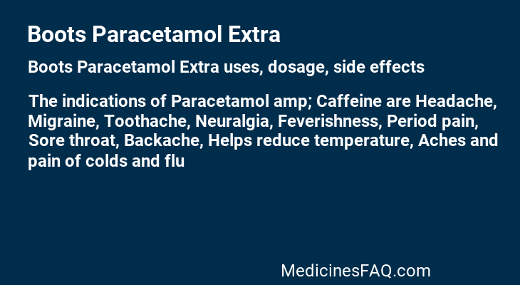 Boots Paracetamol Extra