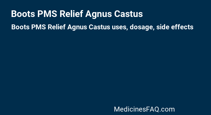 Boots PMS Relief Agnus Castus