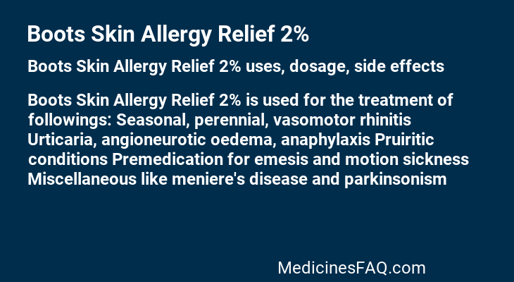 Boots Skin Allergy Relief 2%