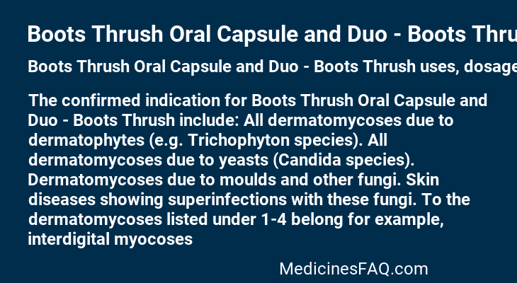 Boots Thrush Oral Capsule and Duo - Boots Thrush