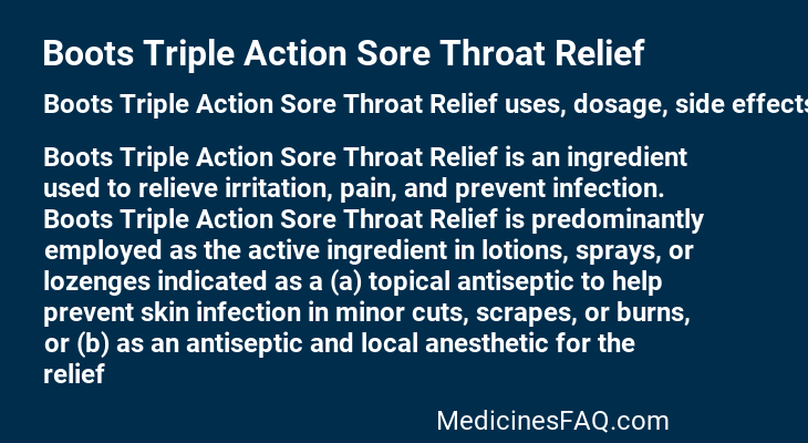 Boots Triple Action Sore Throat Relief