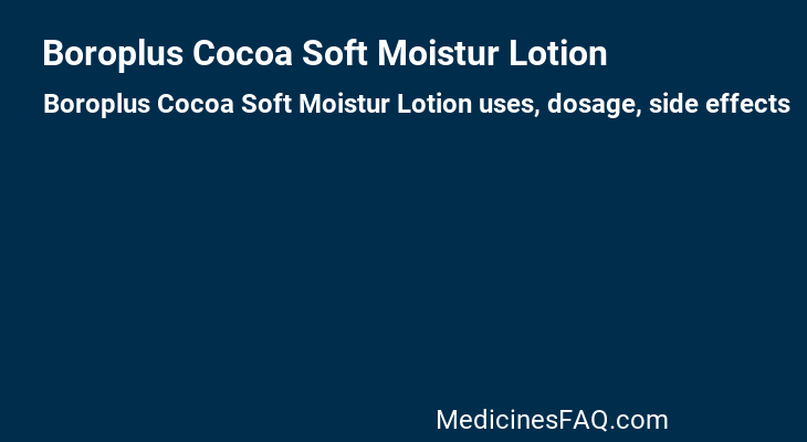Boroplus Cocoa Soft Moistur Lotion
