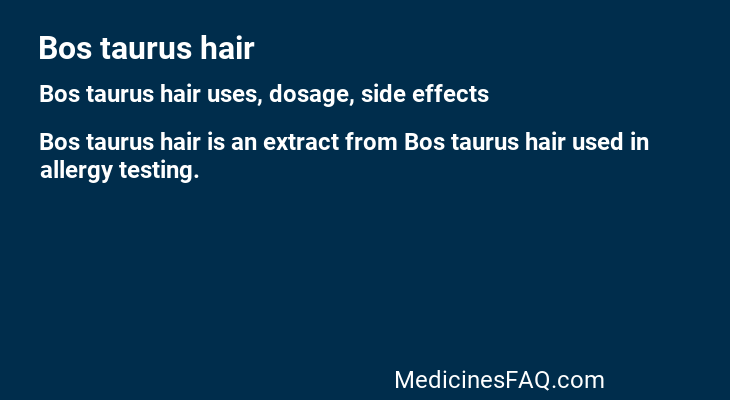Bos taurus hair