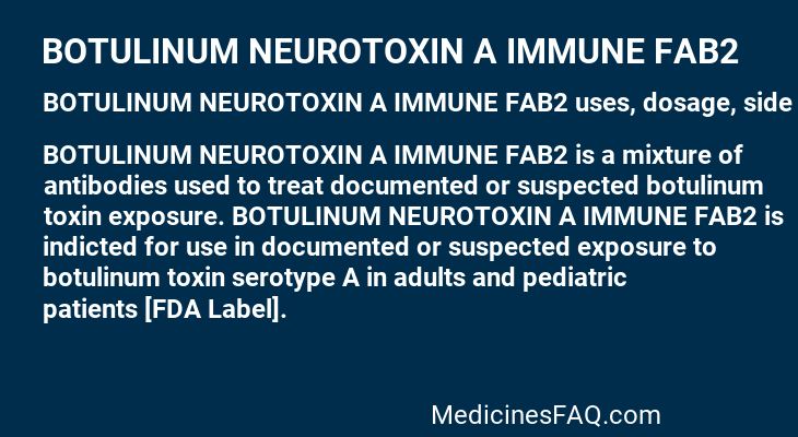 BOTULINUM NEUROTOXIN A IMMUNE FAB2