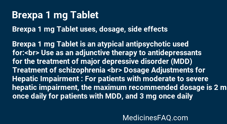 Brexpa 1 mg Tablet