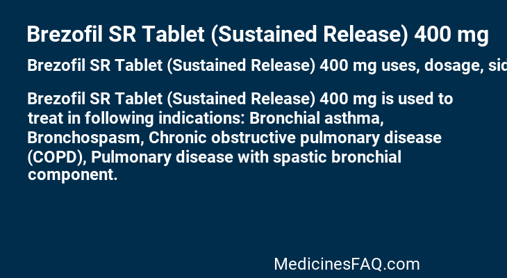 Brezofil SR Tablet (Sustained Release) 400 mg