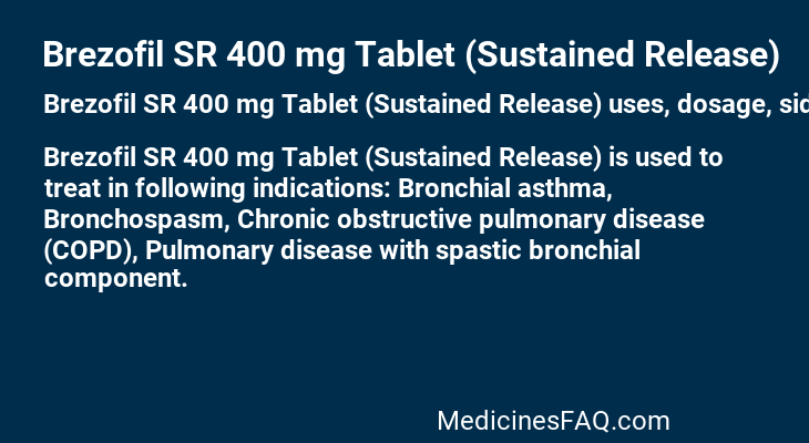 Brezofil SR 400 mg Tablet (Sustained Release)