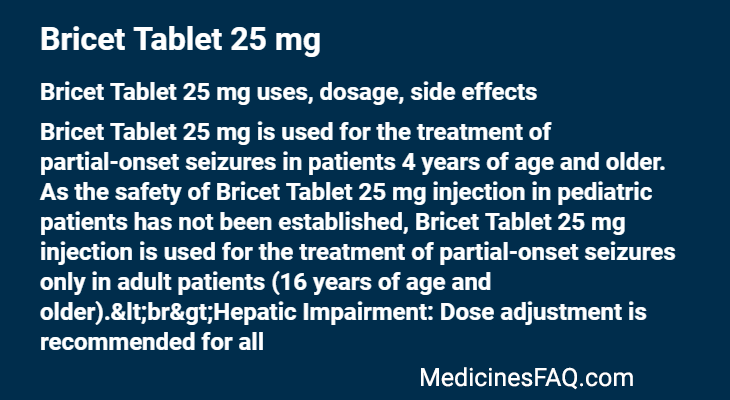 Bricet Tablet 25 mg