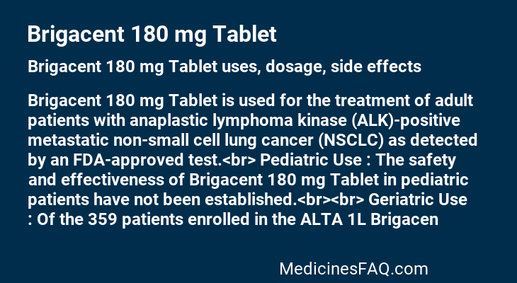 Brigacent 180 mg Tablet