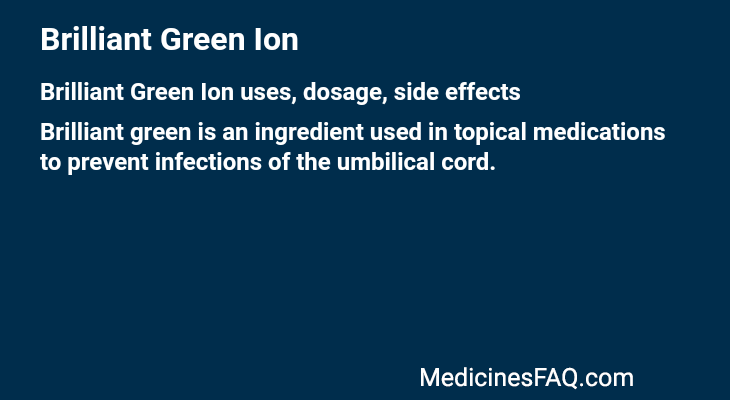 Brilliant Green Ion