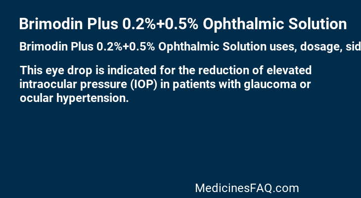 Brimodin Plus 0.2%+0.5% Ophthalmic Solution