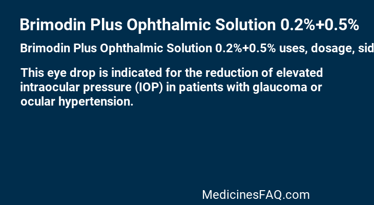 Brimodin Plus Ophthalmic Solution 0.2%+0.5%