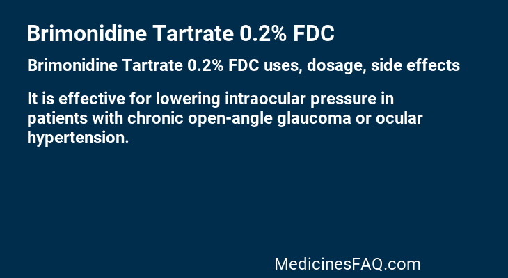 Brimonidine Tartrate 0.2% FDC