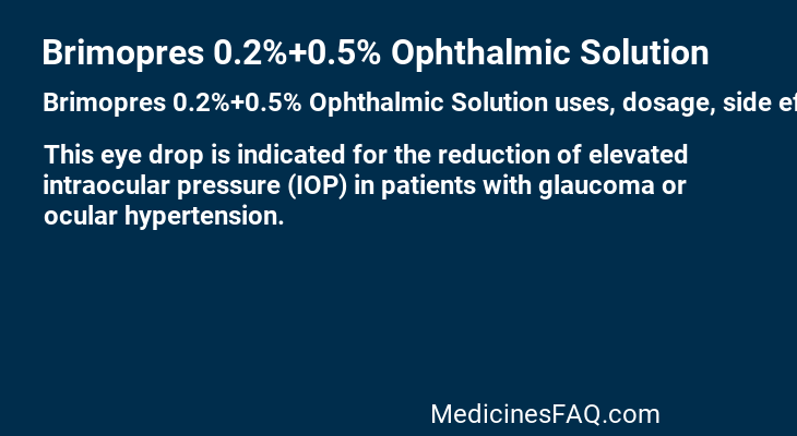 Brimopres 0.2%+0.5% Ophthalmic Solution