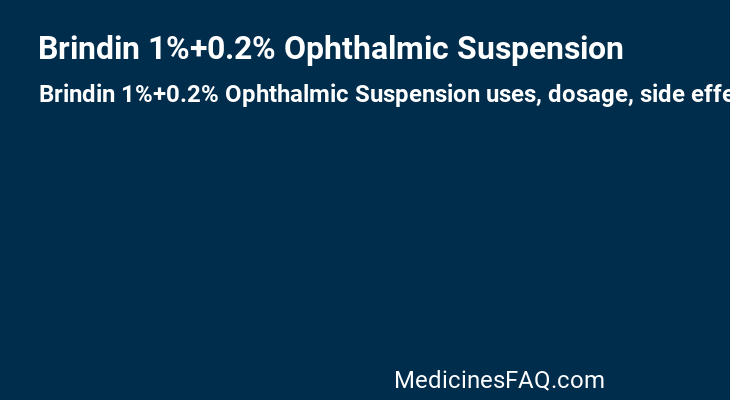 Brindin 1%+0.2% Ophthalmic Suspension