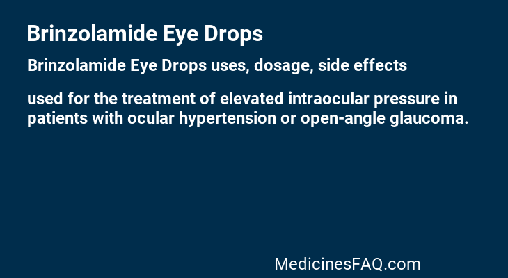 Brinzolamide Eye Drops