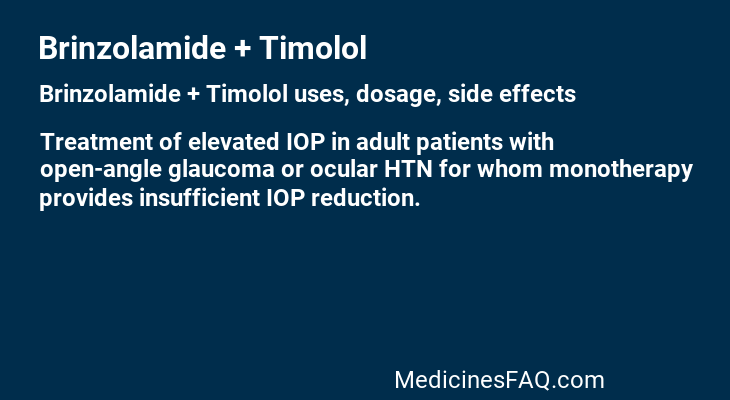 Brinzolamide + Timolol