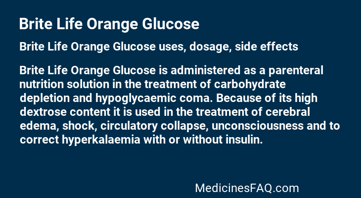 Brite Life Orange Glucose