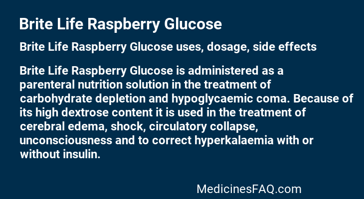 Brite Life Raspberry Glucose