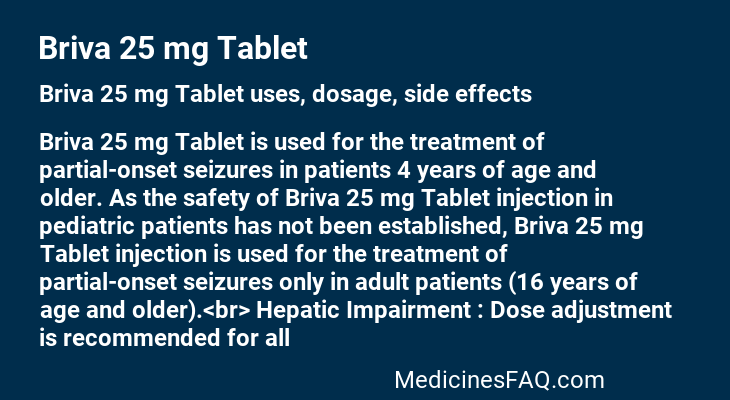 Briva 25 mg Tablet