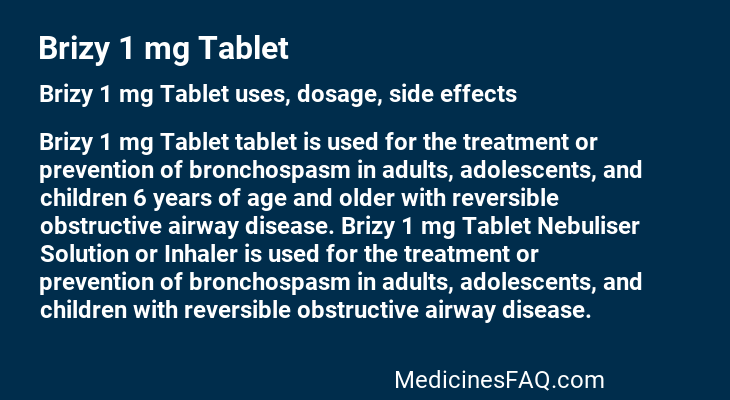 Brizy 1 mg Tablet