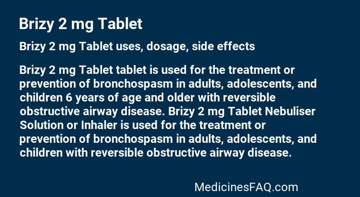 Brizy 2 mg Tablet