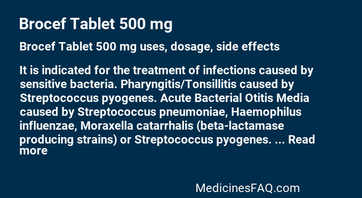 Brocef Tablet 500 mg