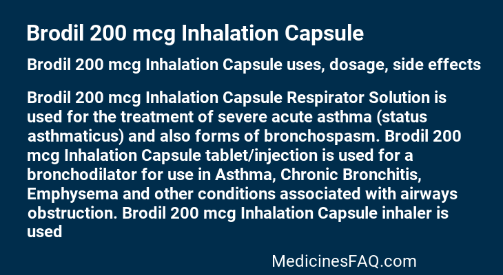 Brodil 200 mcg Inhalation Capsule