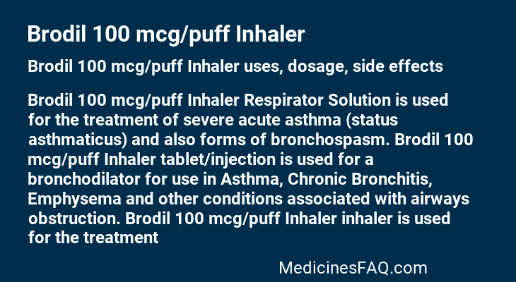 Brodil 100 mcg/puff Inhaler