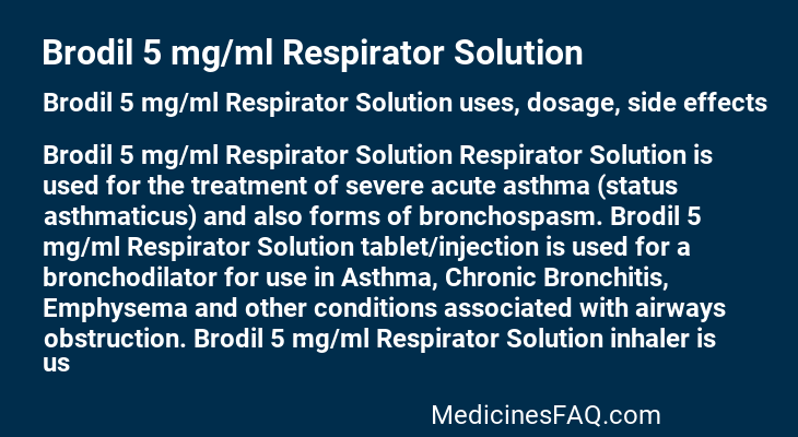 Brodil 5 mg/ml Respirator Solution